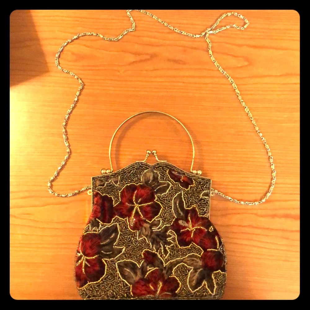 Vintage Beaded Velvet Bag